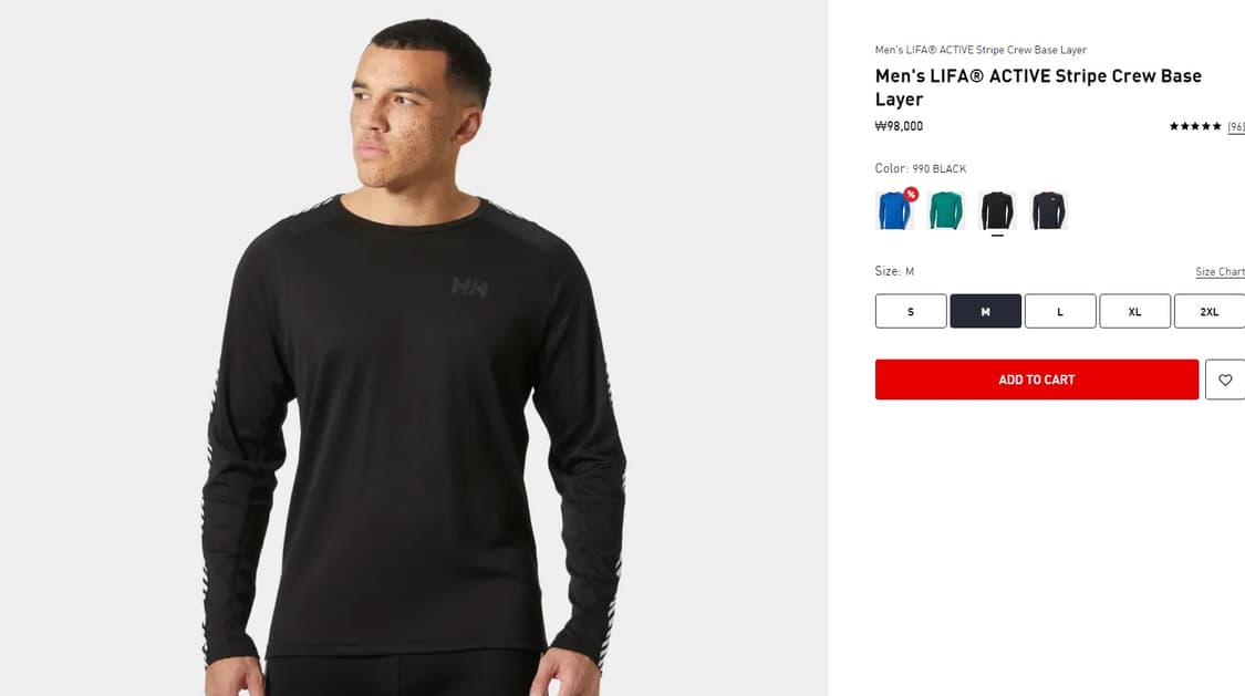 헬리한센 LIFA 액티브 베이스레이어 m 상품이미지5