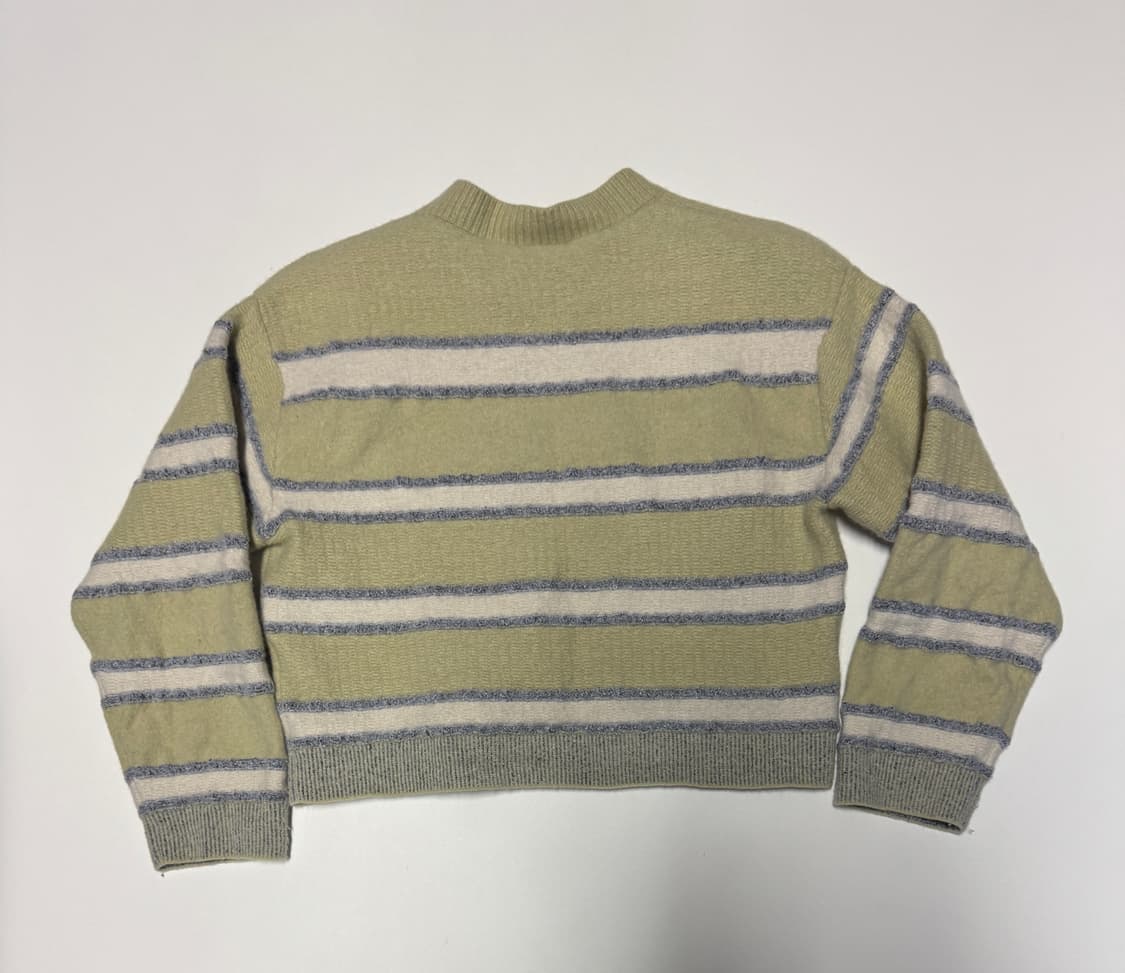 여성 한섬 시스템 23년도 스트라이프 크롭 니트 S 상품이미지2