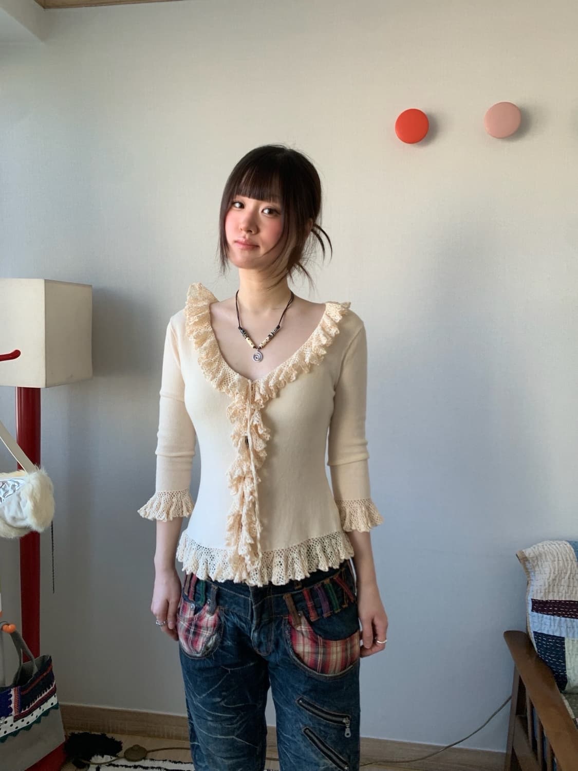 l’est rose frill top 상품이미지2