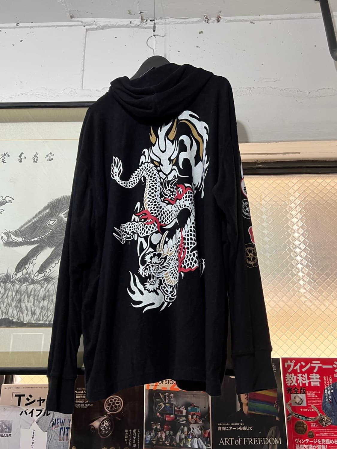 Amore Puro Dragon Printing Hoodie - XXL 상품이미지4