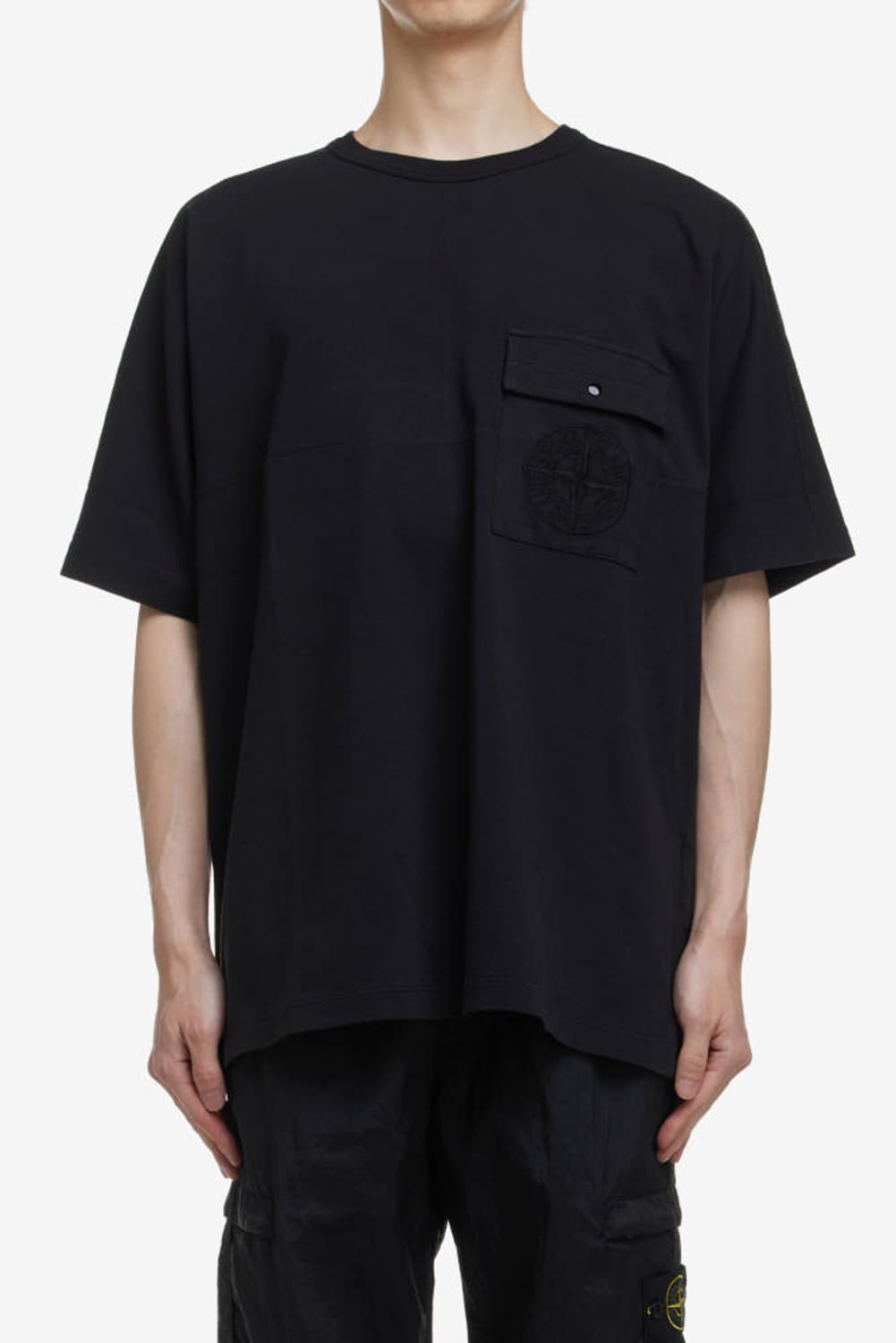 (새상품)스톤아일랜드 빅로고 포켓 반팔 티셔츠 L, XL 상품이미지3