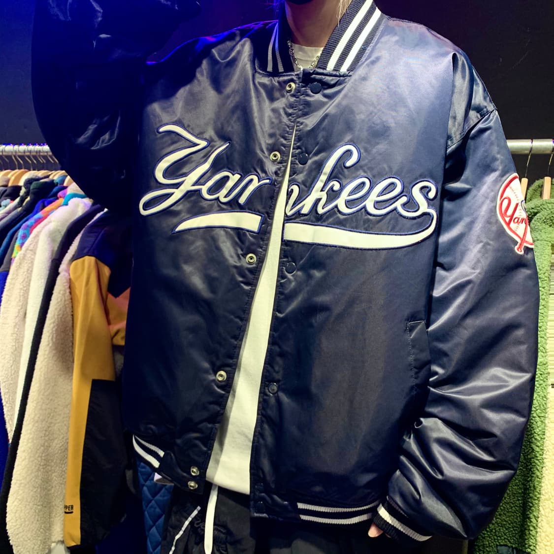 마제스틱 양키즈 나플라 오버사이즈 베이스 볼 점퍼 상품이미지2