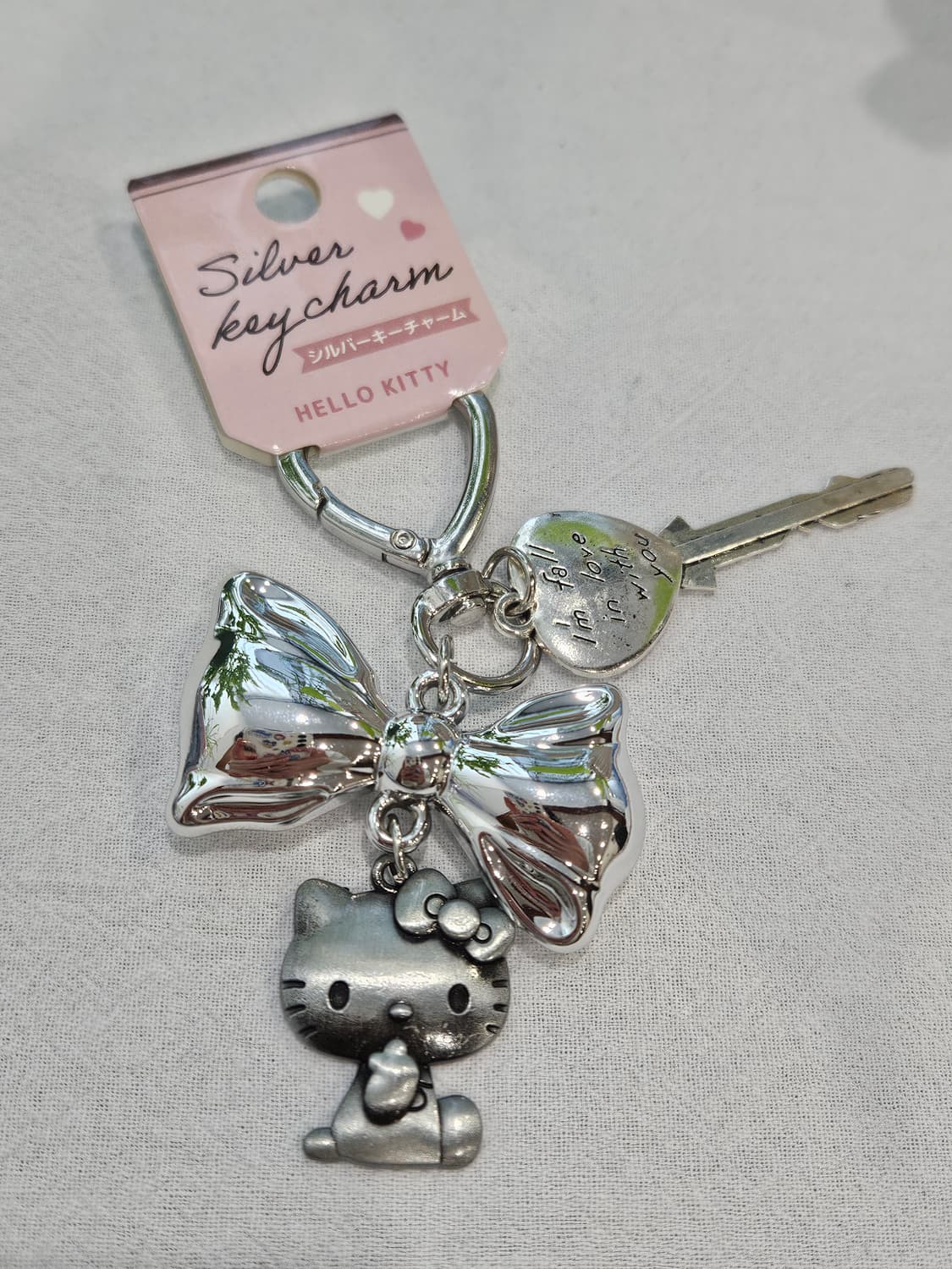 (정품)헬로키티 실버 키링 리본 장식 상품이미지3