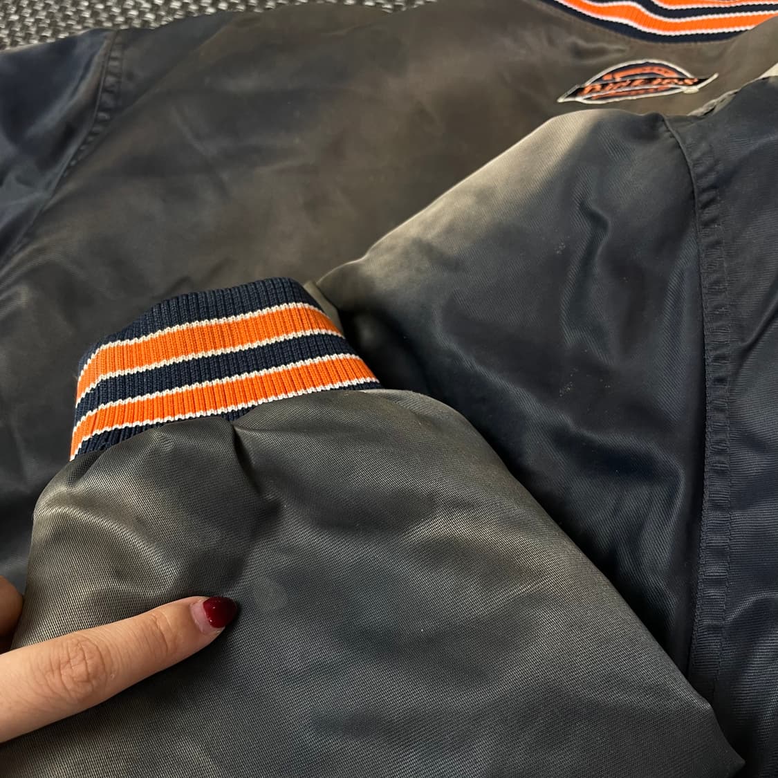 디키즈 오렌지 로고 차콜블랙 야구점퍼 XL 상품이미지8