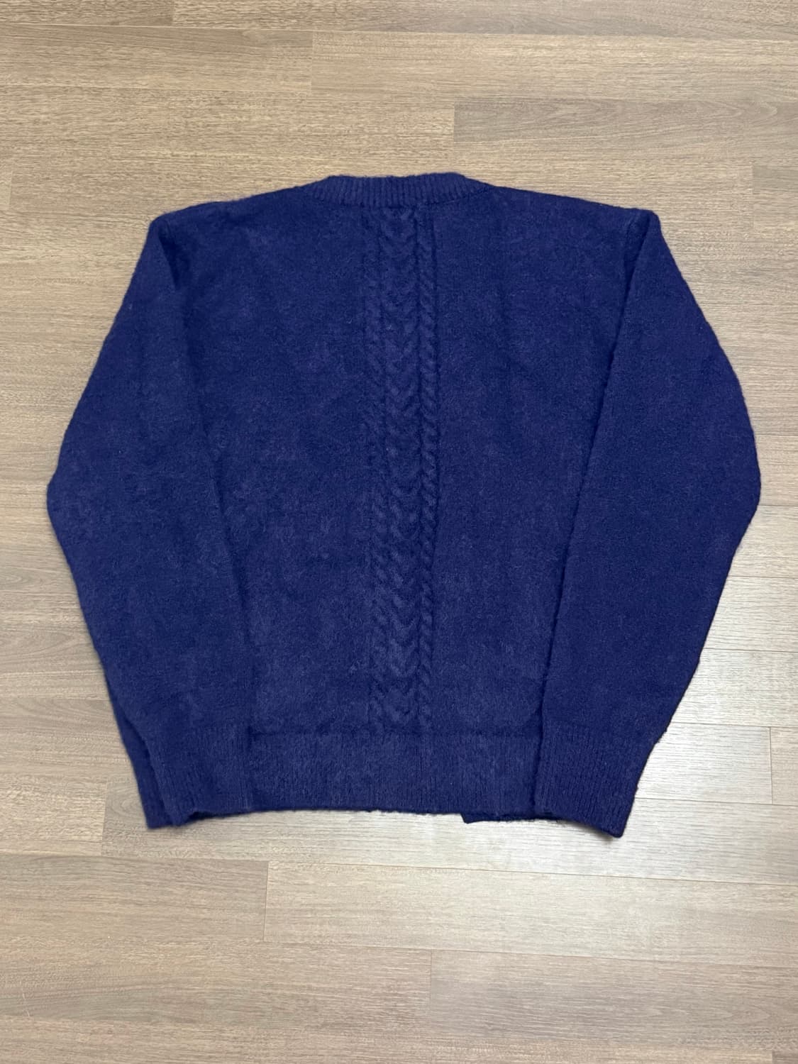 [2] 웨이비니스 모헤어 텍스쳐 라운드 가디건 딥네이비 상품이미지8