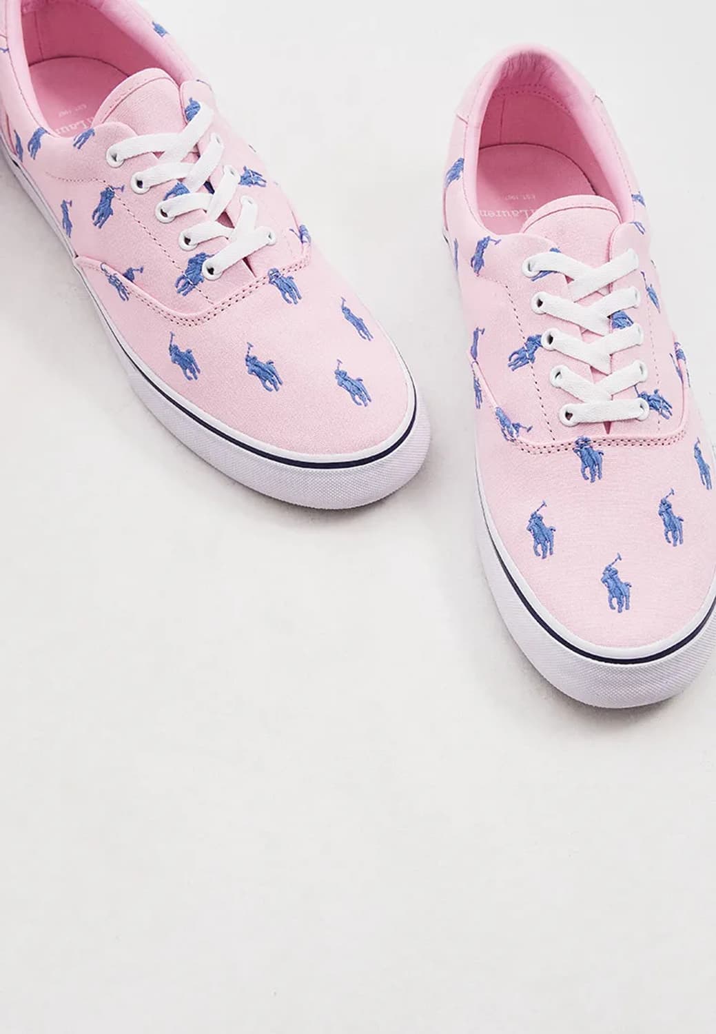 [42] 폴로 랄프로렌 키튼 올오버 포니 캔버스 컨버스 스니커즈 핑크 상품이미지2