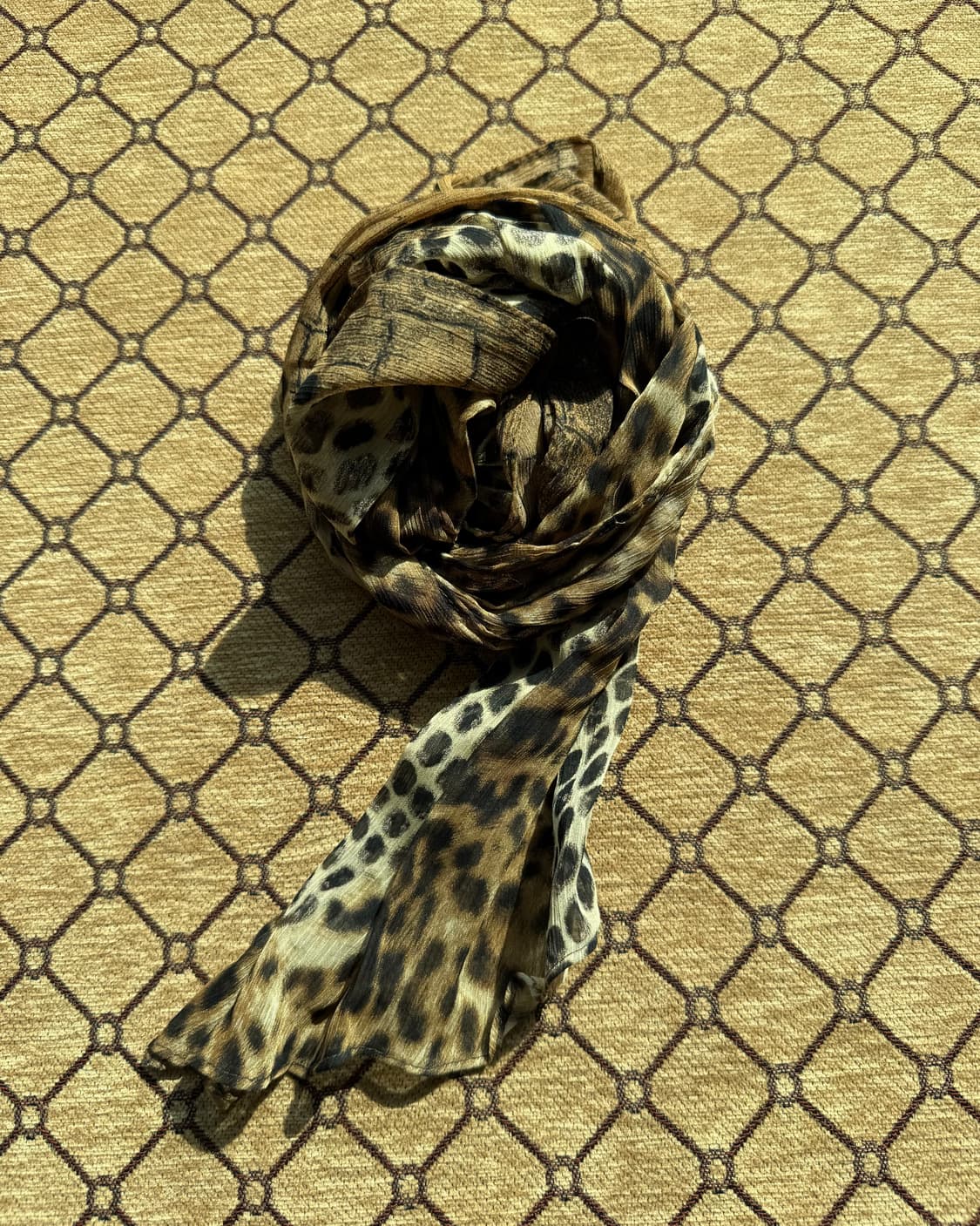 브라운 호피 스카프 상품이미지1