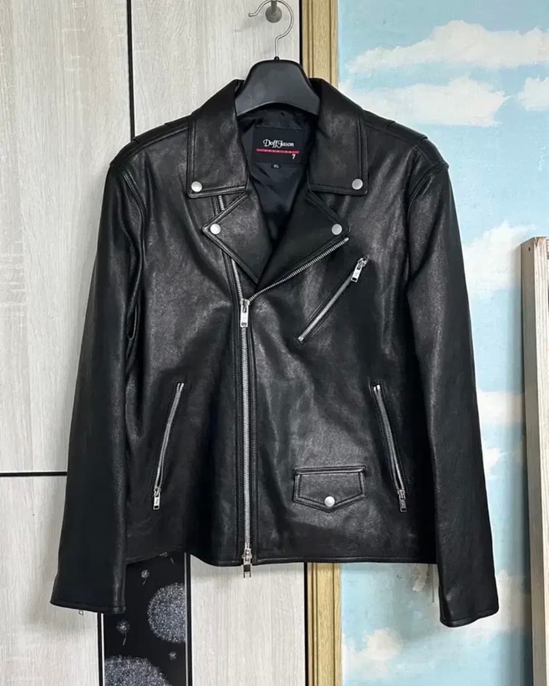 (XL) 도프제이슨 프리미엄 램스킨 베지터블 100 라이더 자켓 상품이미지3