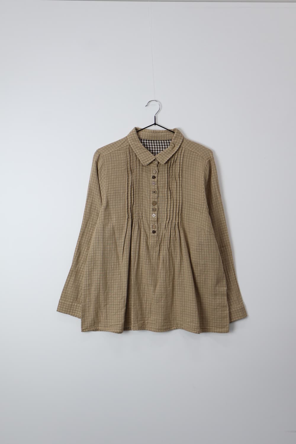Jpn Kitsch Brown Multi-Button Shirt 상품이미지4