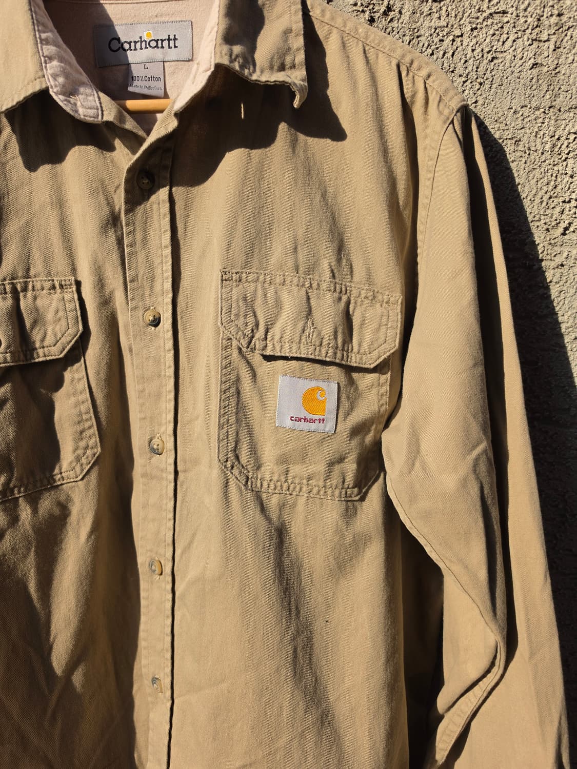 칼하트 베이지 워크 긴팔 셔츠 - 베이지 상품이미지2