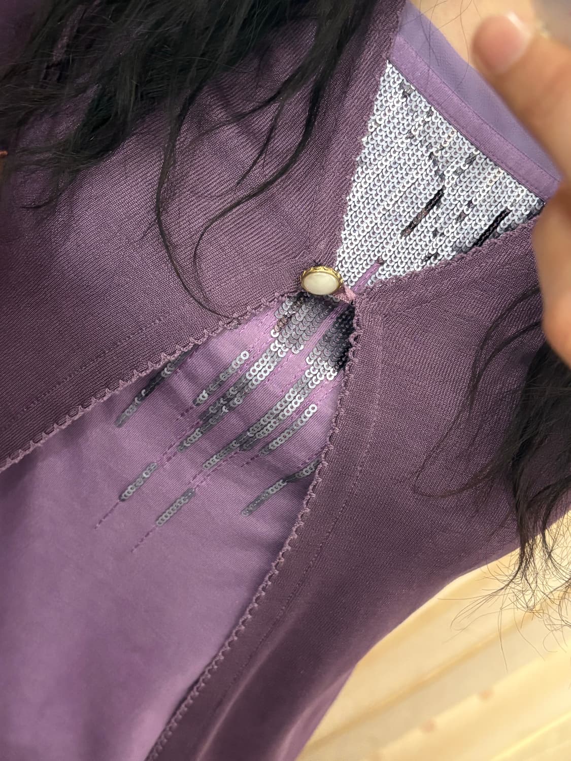 jpn vintage purple 1/2 cardigun 상품이미지3