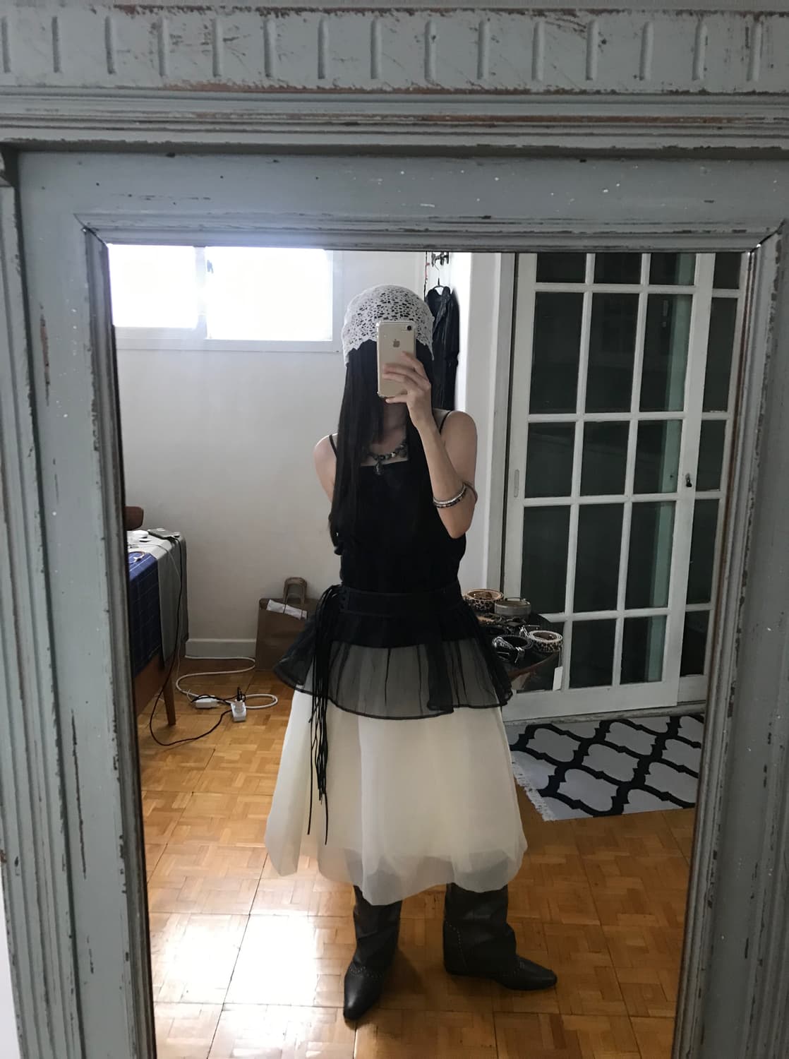 vintage pleats sleeveless 상품이미지3