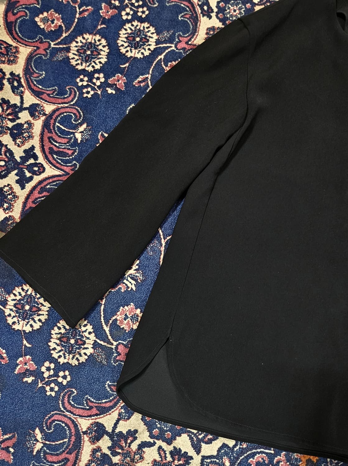 오르(ORR) 블랙 트임 블라우스 S 상품이미지6