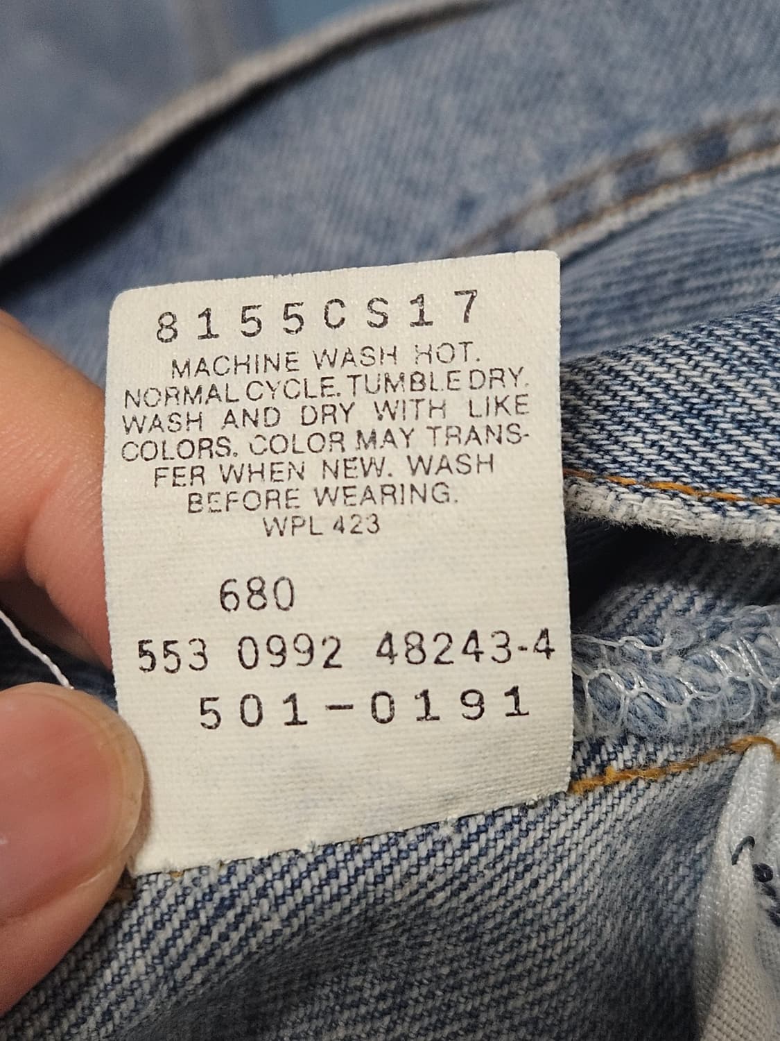 90s USA levi's 501 스트레이트 데님팬츠 30사이즈. 상품이미지8