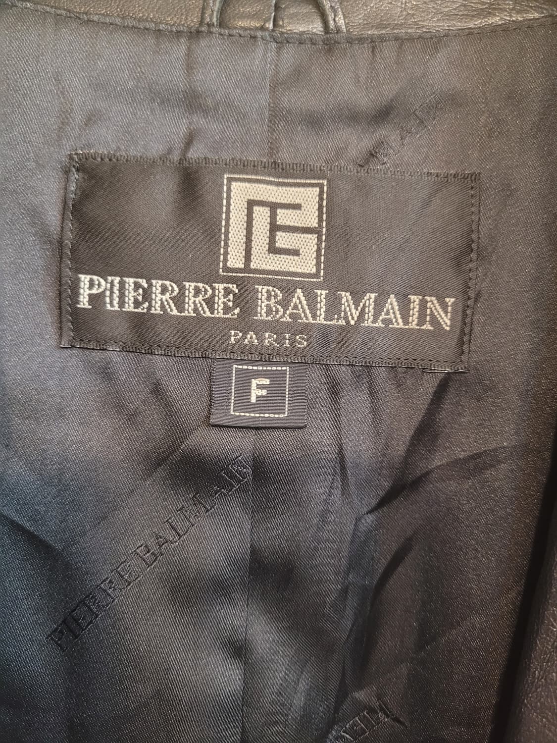 90' 피에르발망 블랙 가죽 더블 자켓 F 상품이미지3