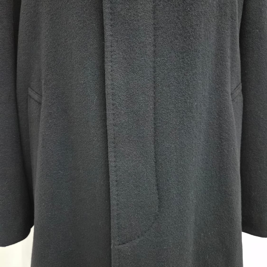 캐시미어100% 레글런 블랙 롱코트 상품이미지5