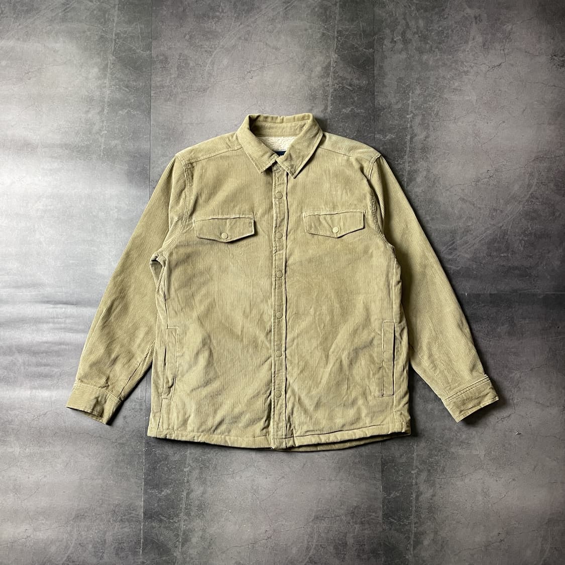 UNKNOWN 빈티지 베이지 코듀로이 셰르파 셔츠자켓 A00444 상품이미지1