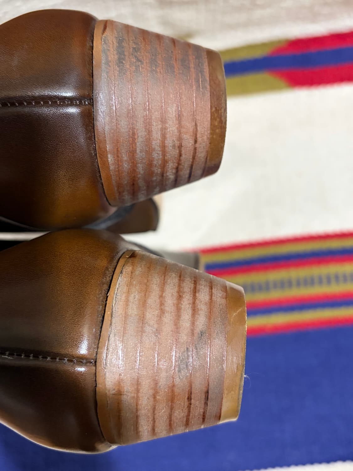 Western side zip brown boots / 웨스턴 가죽 부츠 상품이미지5