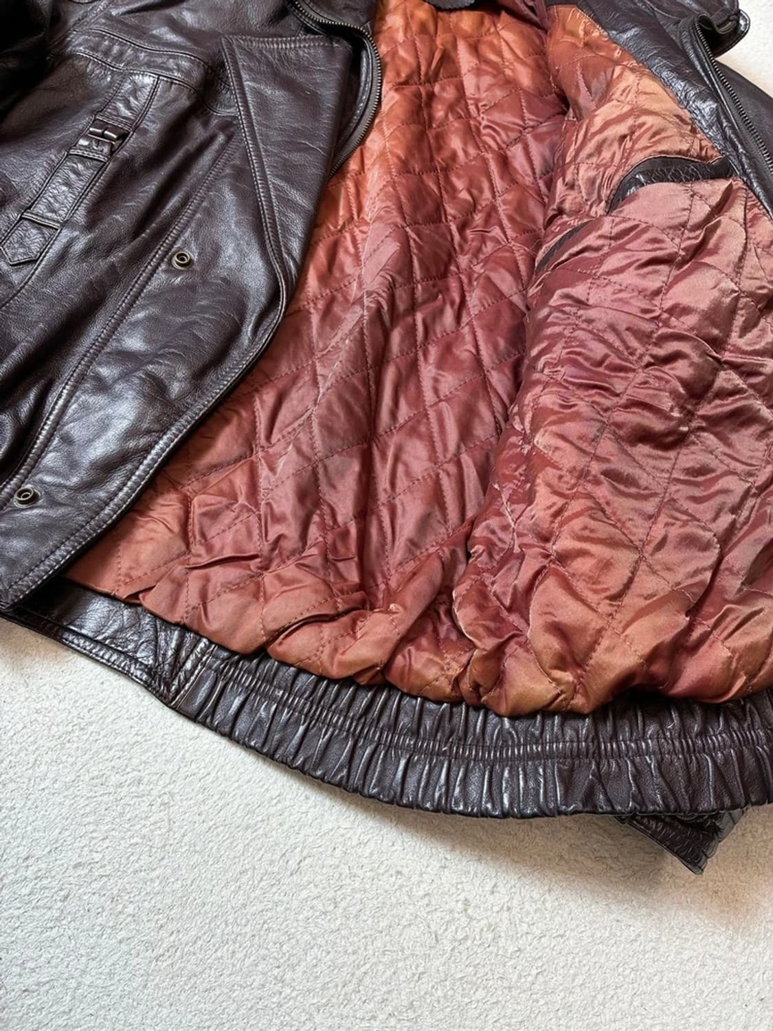 Selectede 90's 2중핏 소가죽 블루종 자켓 PN7151 상품이미지6