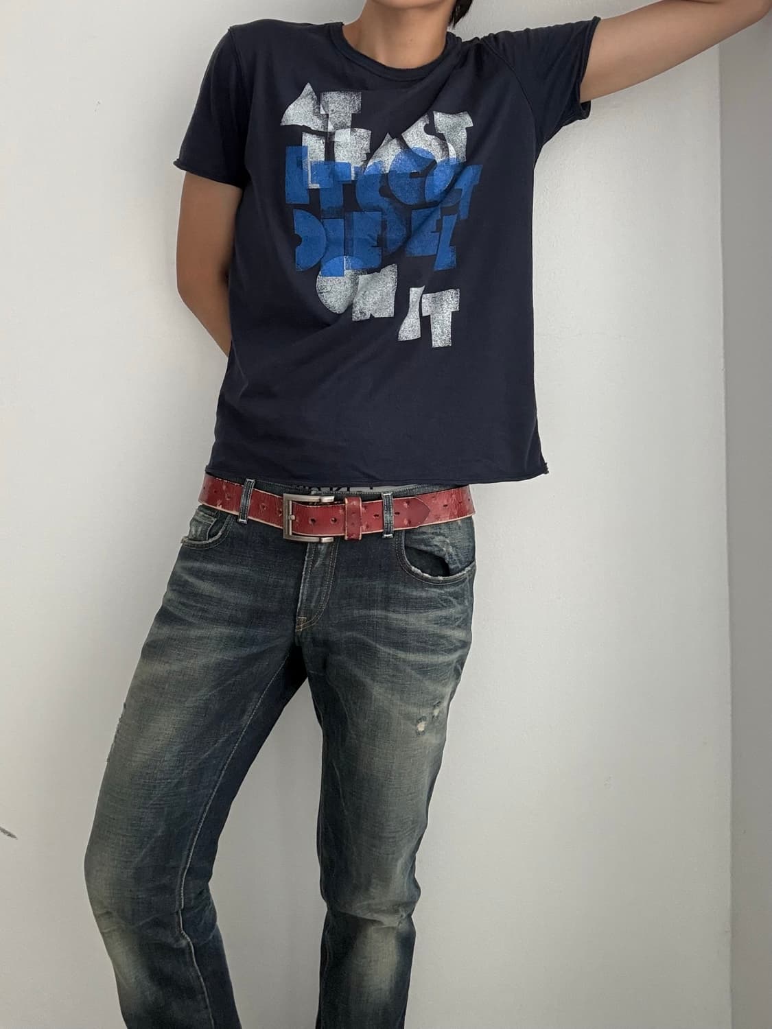 Textured damage diesel short sleeves 상품이미지2