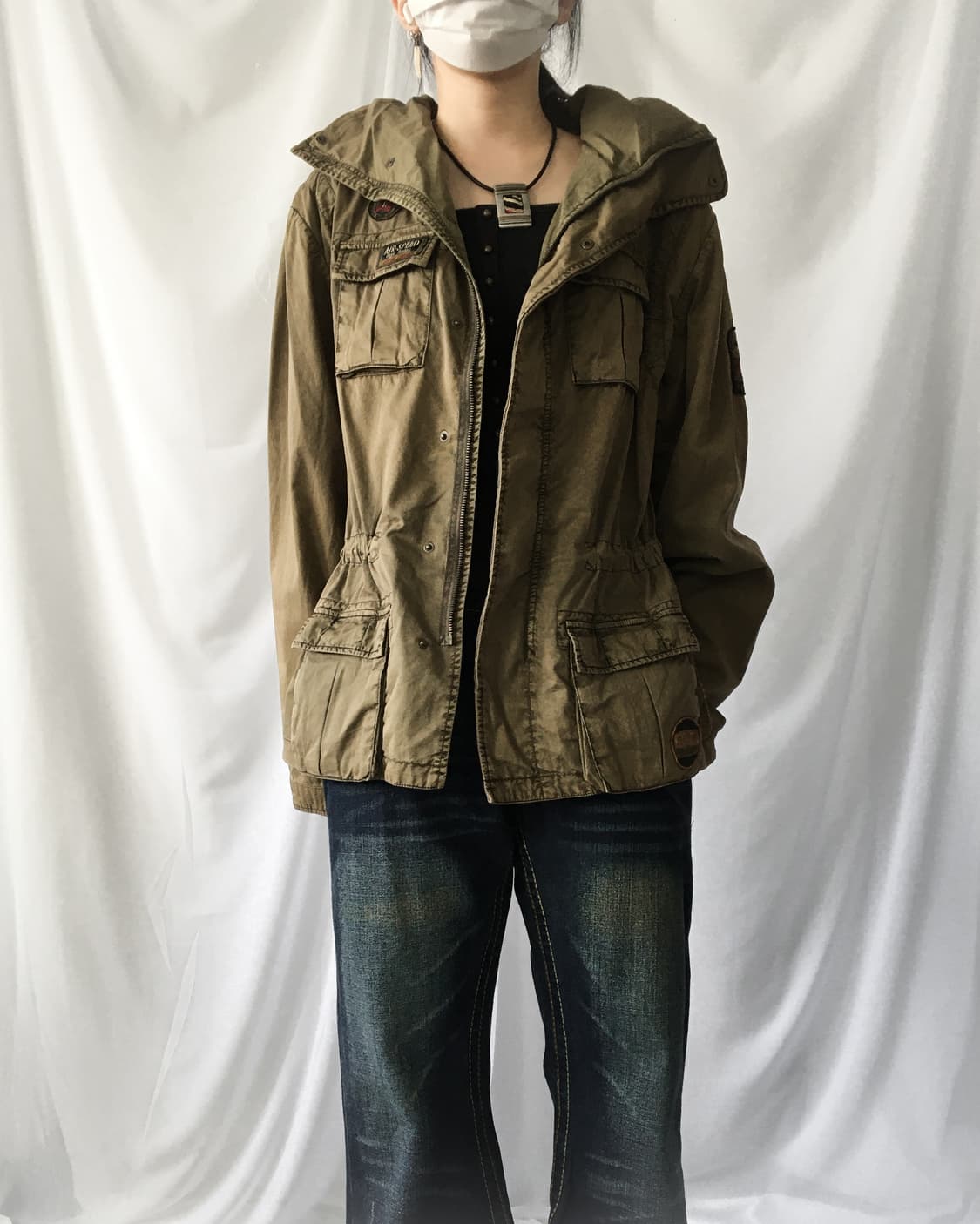 High neck filed jacket 상품이미지1