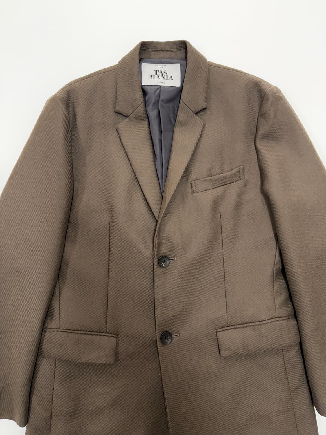 Tas mania 울100 브라운 롱코트 상품이미지3