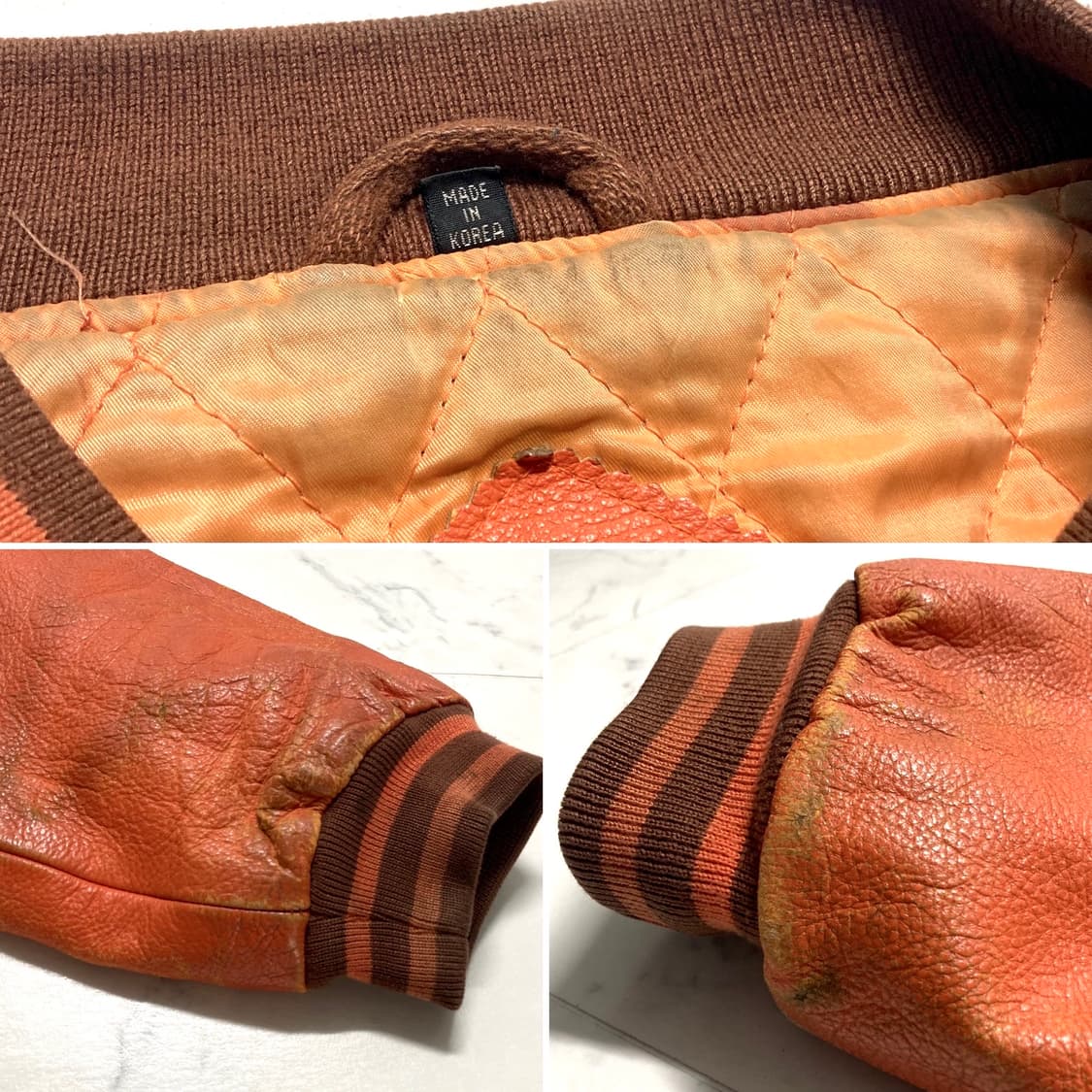 80-90s 테네시 Vols 소가죽 울 바시티 자켓 110-115 상품이미지9