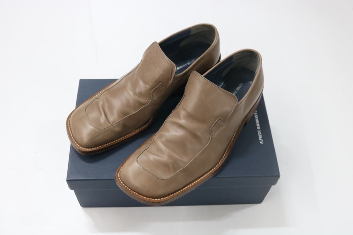 알프레도 바니스터 빈티지 스퀘어 토 가죽 슬립온 로퍼 (43) 상품이미지3