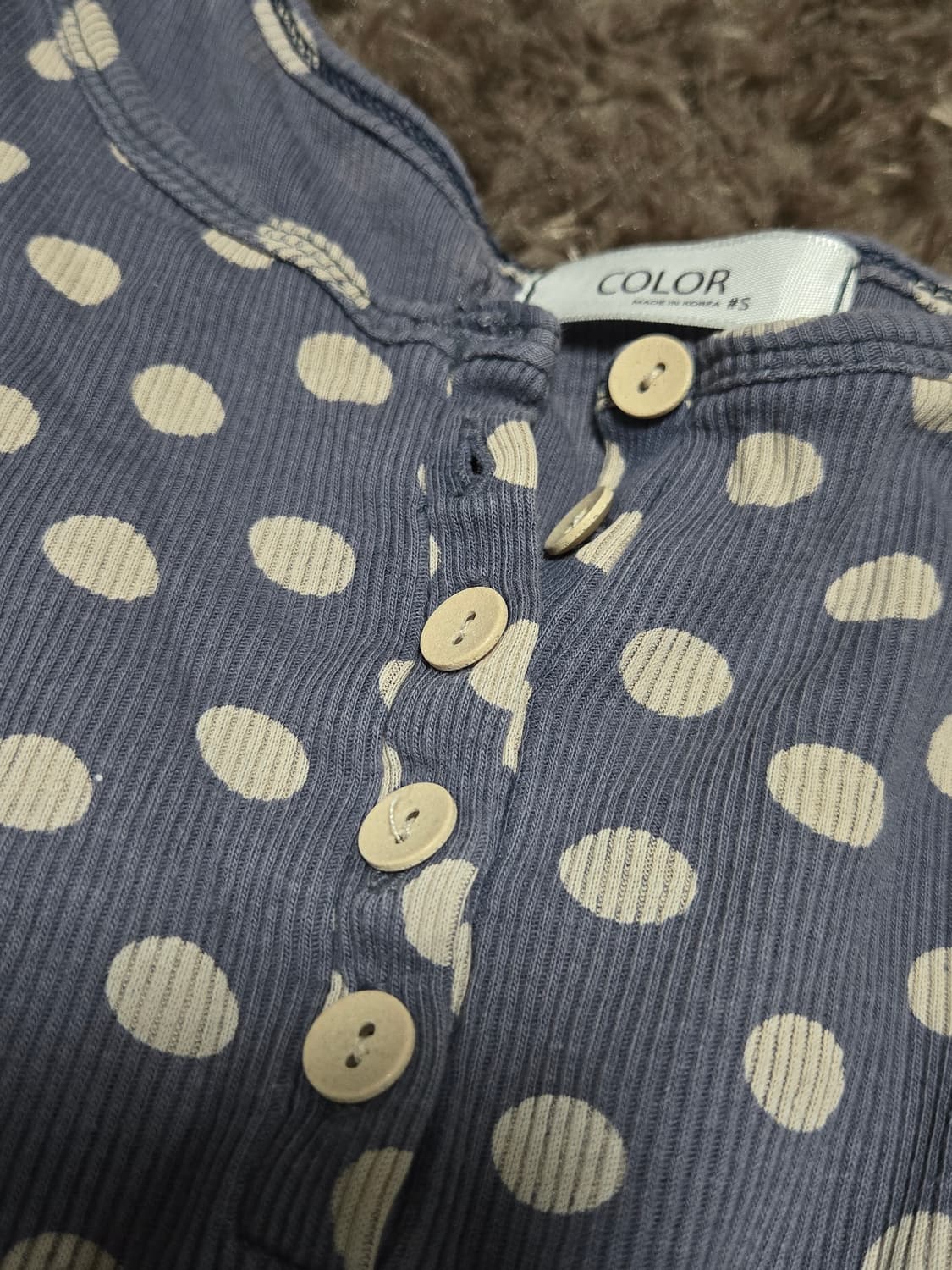 도트 땡땡이 나시티셔츠 슬리브리스  상품이미지3