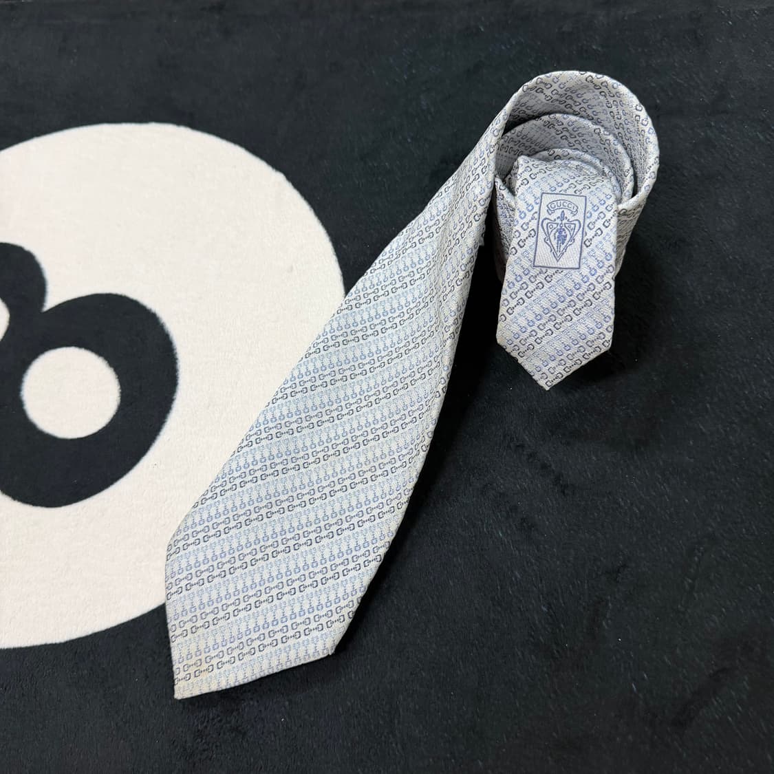 구찌 빈티지 실크 넥타이 (Sky Blue) 상품이미지3