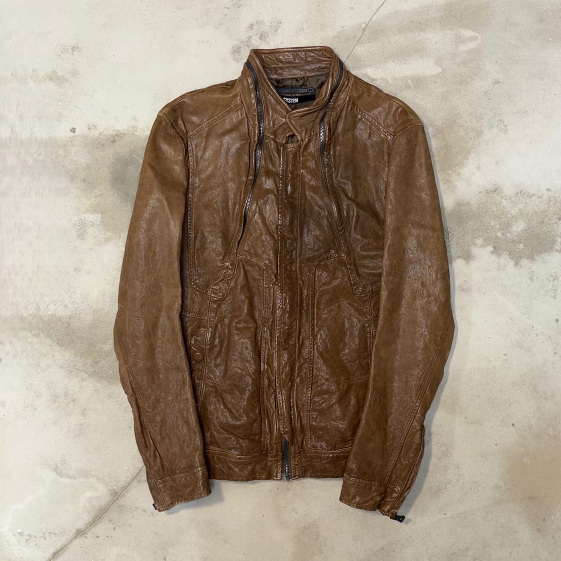 [M] SYSTEM Lambskin Leather Jacket 상품이미지2