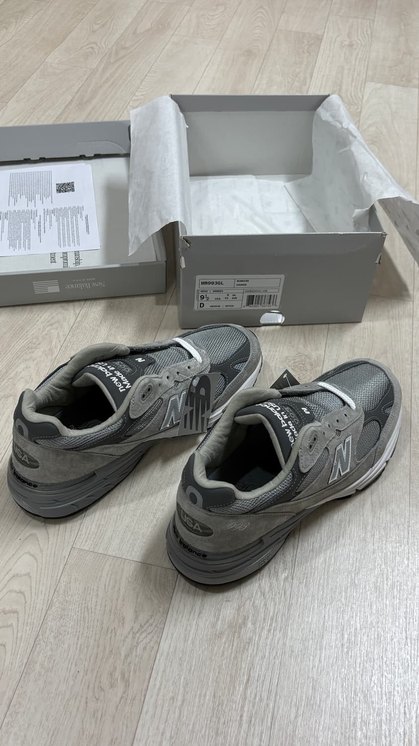 Usa 뉴발란스 993 그레이 275 풀박 새상품 상품이미지4