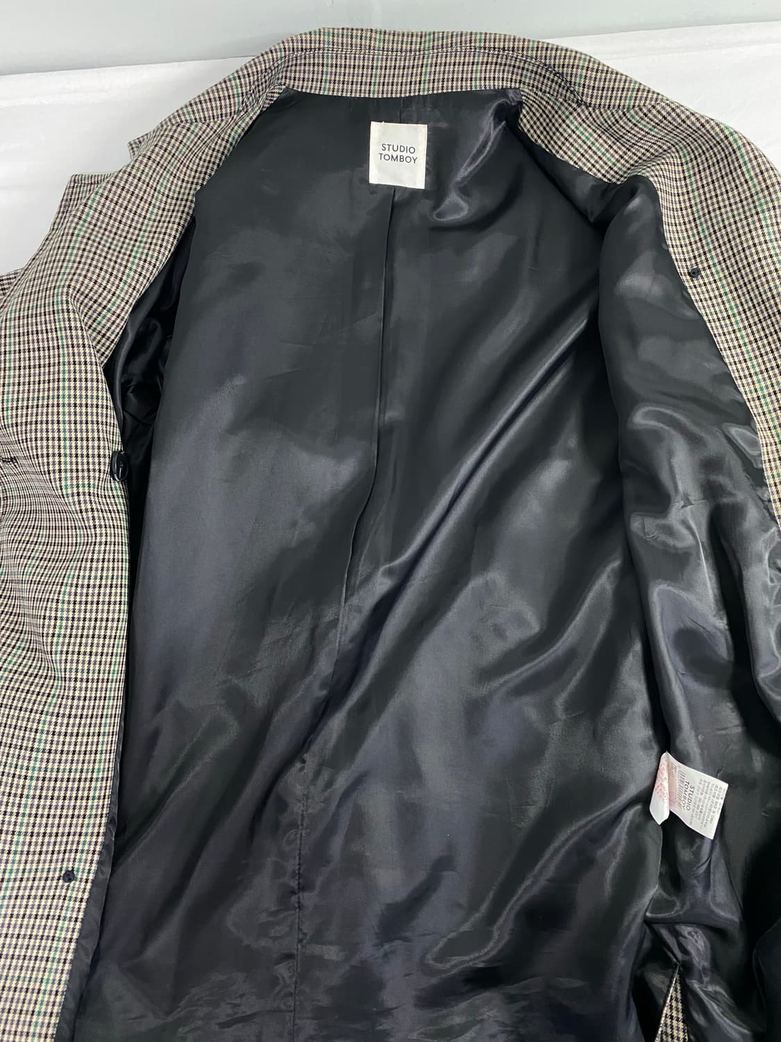스튜디오 톰보이 오버사이즈 더블 체크 코트 상품이미지4