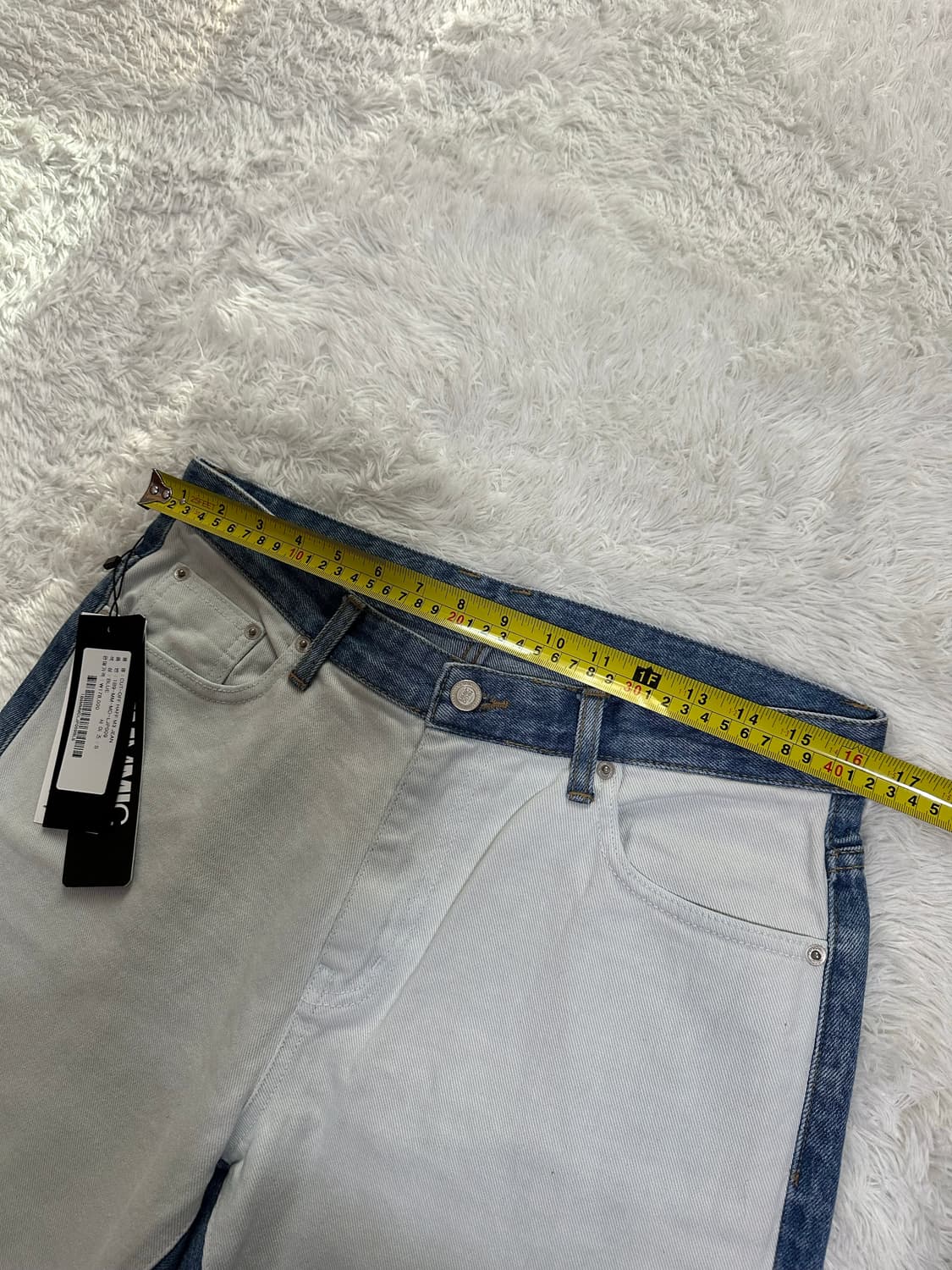 MMIC 데님 배색 화이트 팬츠 상품이미지8