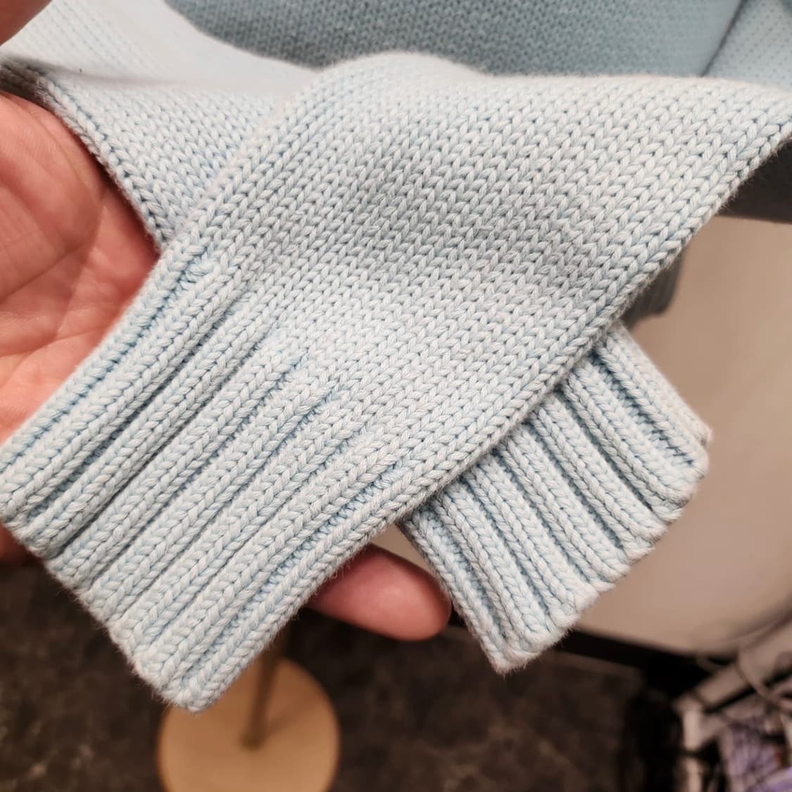 폴로 니트 하늘색 상품이미지5