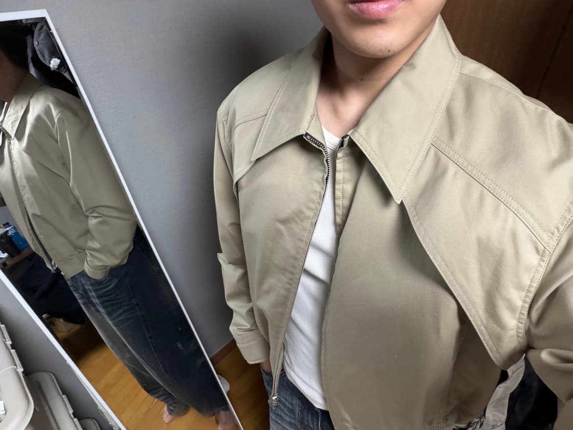 Lmood 햄튼 치노 블루종 자켓 베이지 상품이미지1