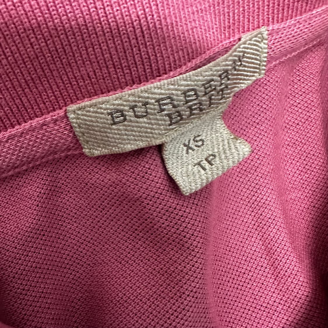 버버리 브릿 여성 빅로고 카라티 반팔티셔츠 핑크 XS 상품이미지3