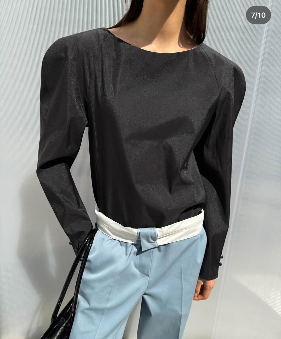 드래곤블루스 볼륨 슬리브 블라우스 상품이미지1