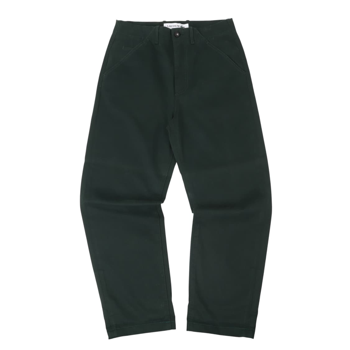 라코스테 다크 카키 텍스처드 코튼 팬츠 상품이미지1