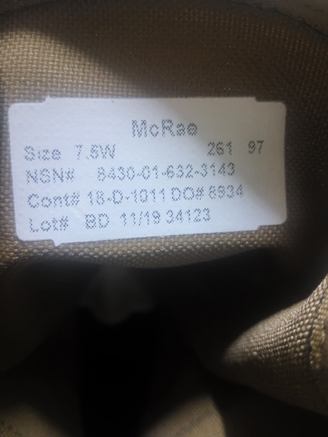 맥레이 미군 하계용 전투화 신품260 상품이미지2