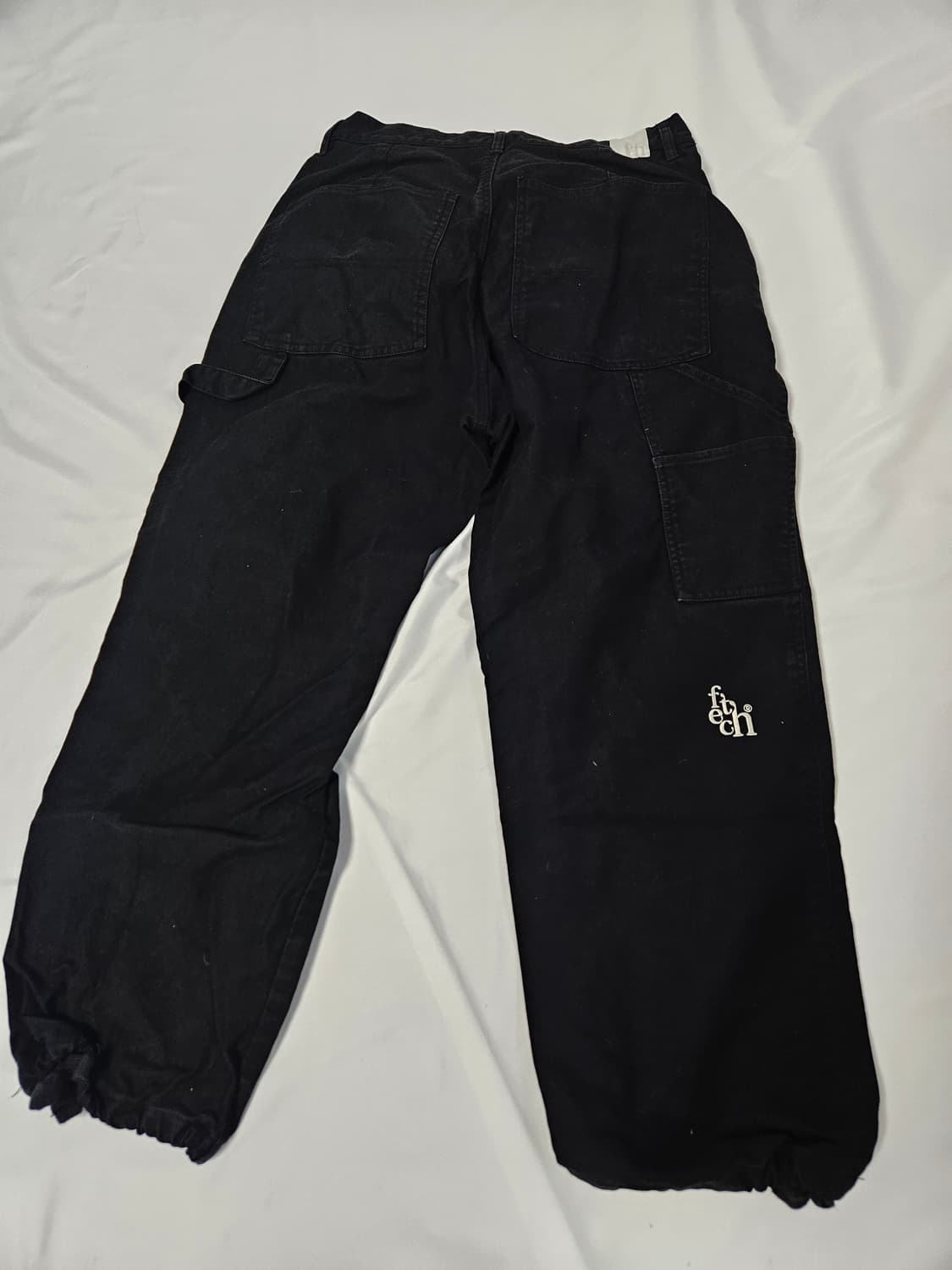 페치선데이 더블니 스트링 워크팬츠 와이드 코튼 M 상품이미지3