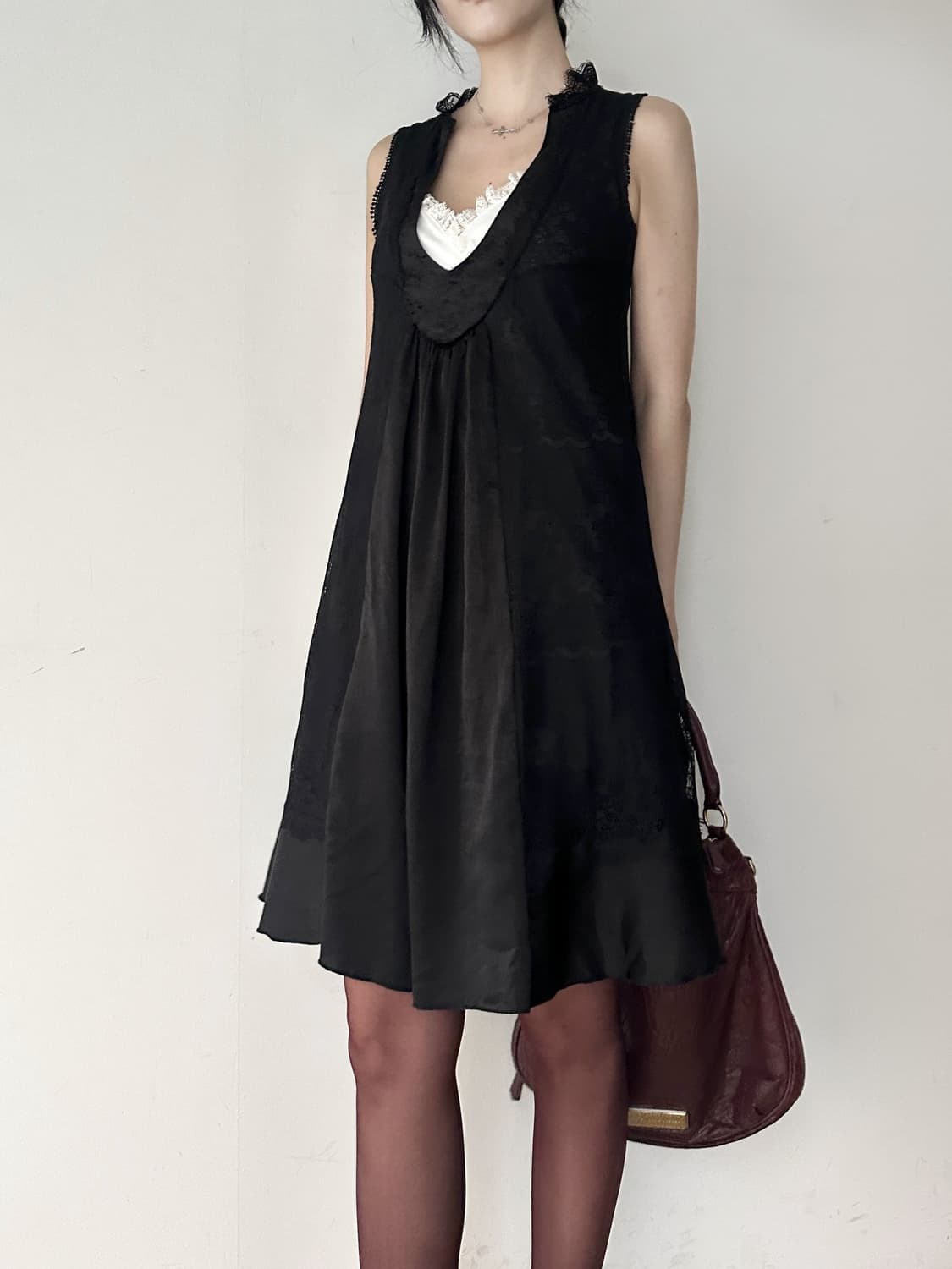 RAY BEAMS V - neck silk layer ops 상품이미지6