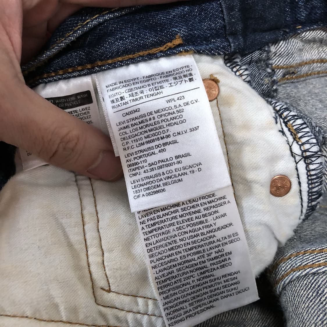 (30) 리바이스 Levi's 501 스트레이트핏 워시드 중청 데님 상품이미지5