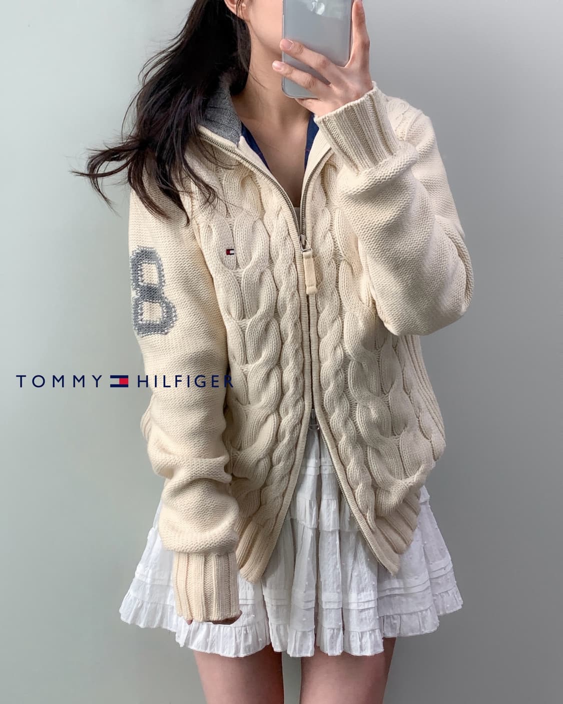 타미힐피거 니트 집업 상품이미지1