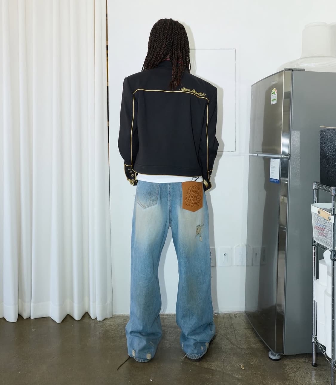 하우스네버다이 마이클잭슨 스타일 크롭기장 나폴레옹  자켓 상품이미지3