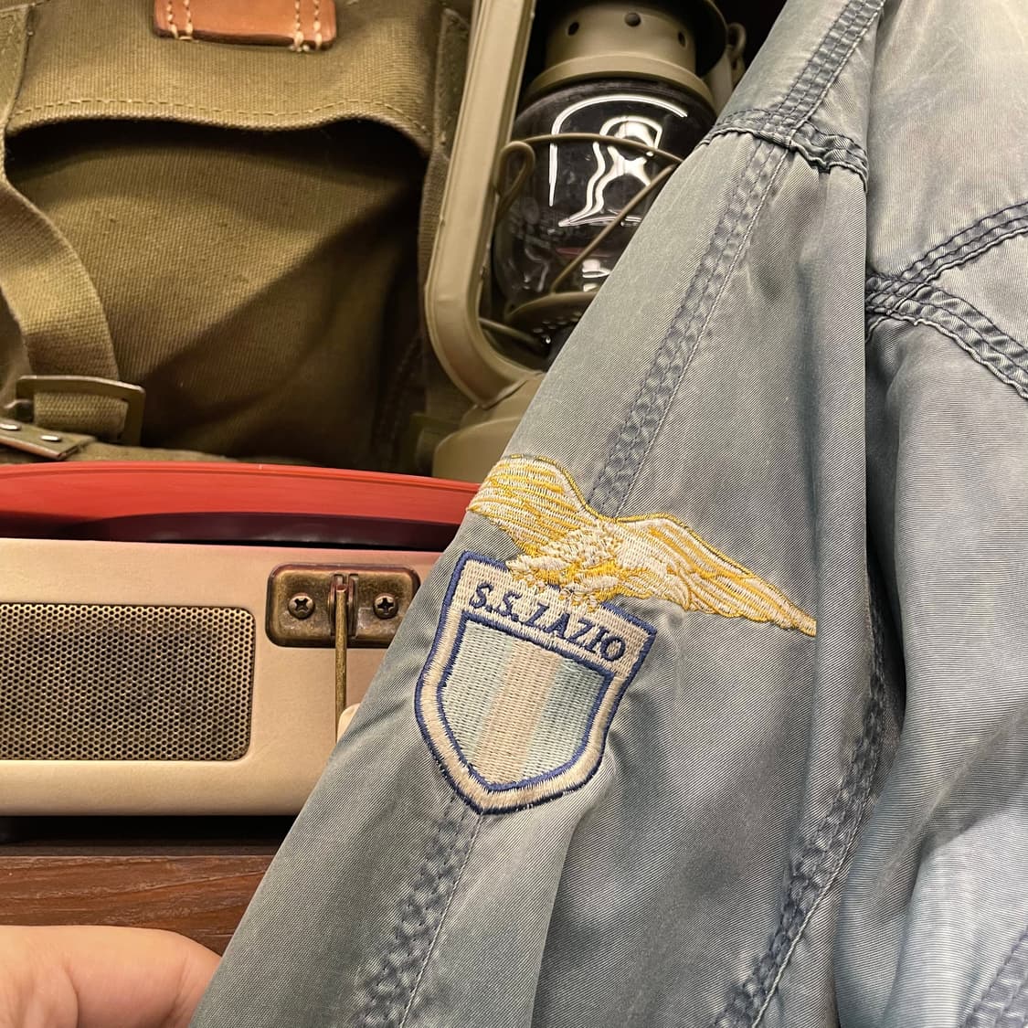 Rare! 80s 라치오 SS 세리에A 이탈리아 자수 풋볼팀 바시티 자켓 상품이미지5