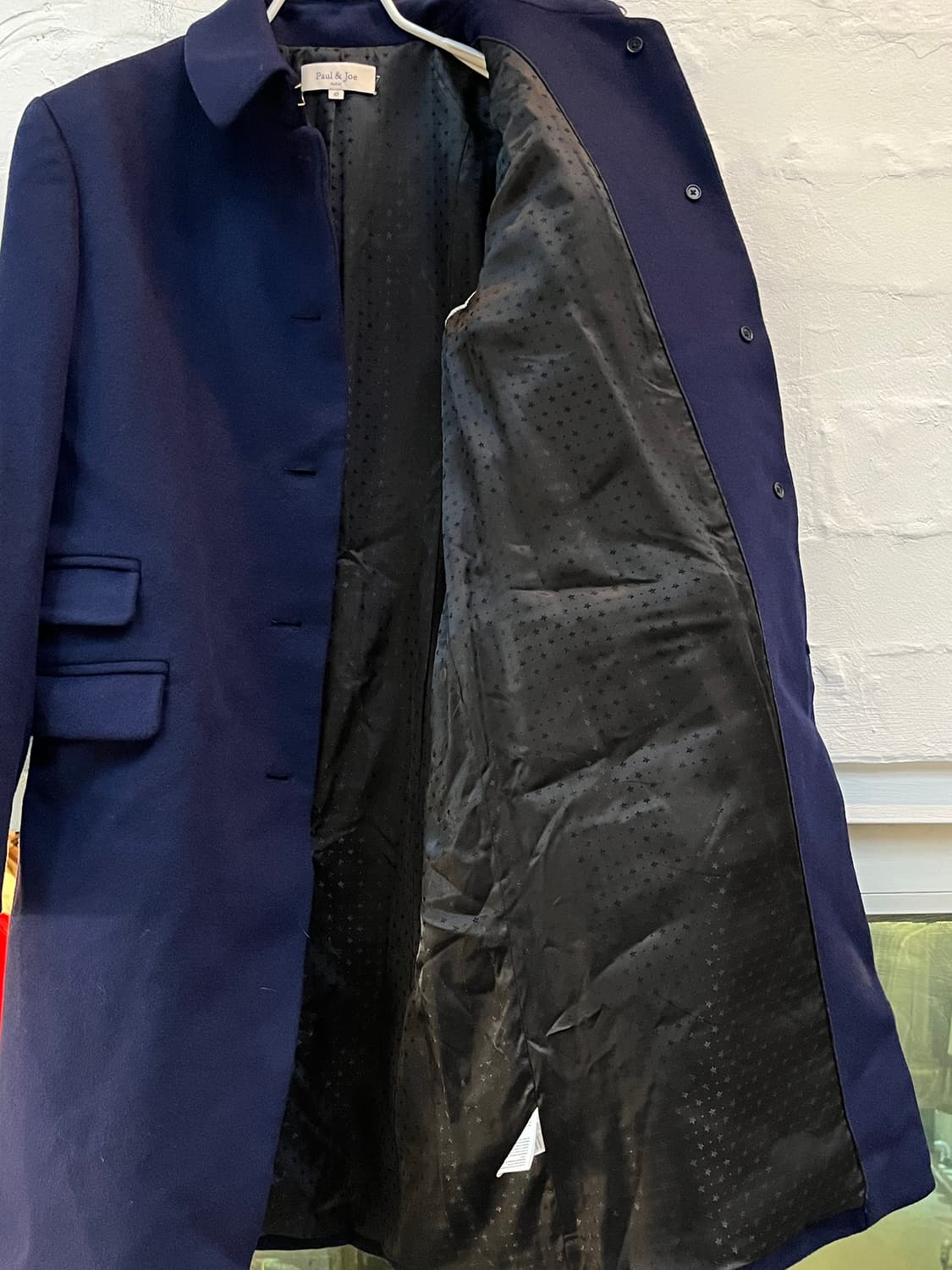 Paul&Joe 금장 네이비 울 캐시미어 코트 42 상품이미지6