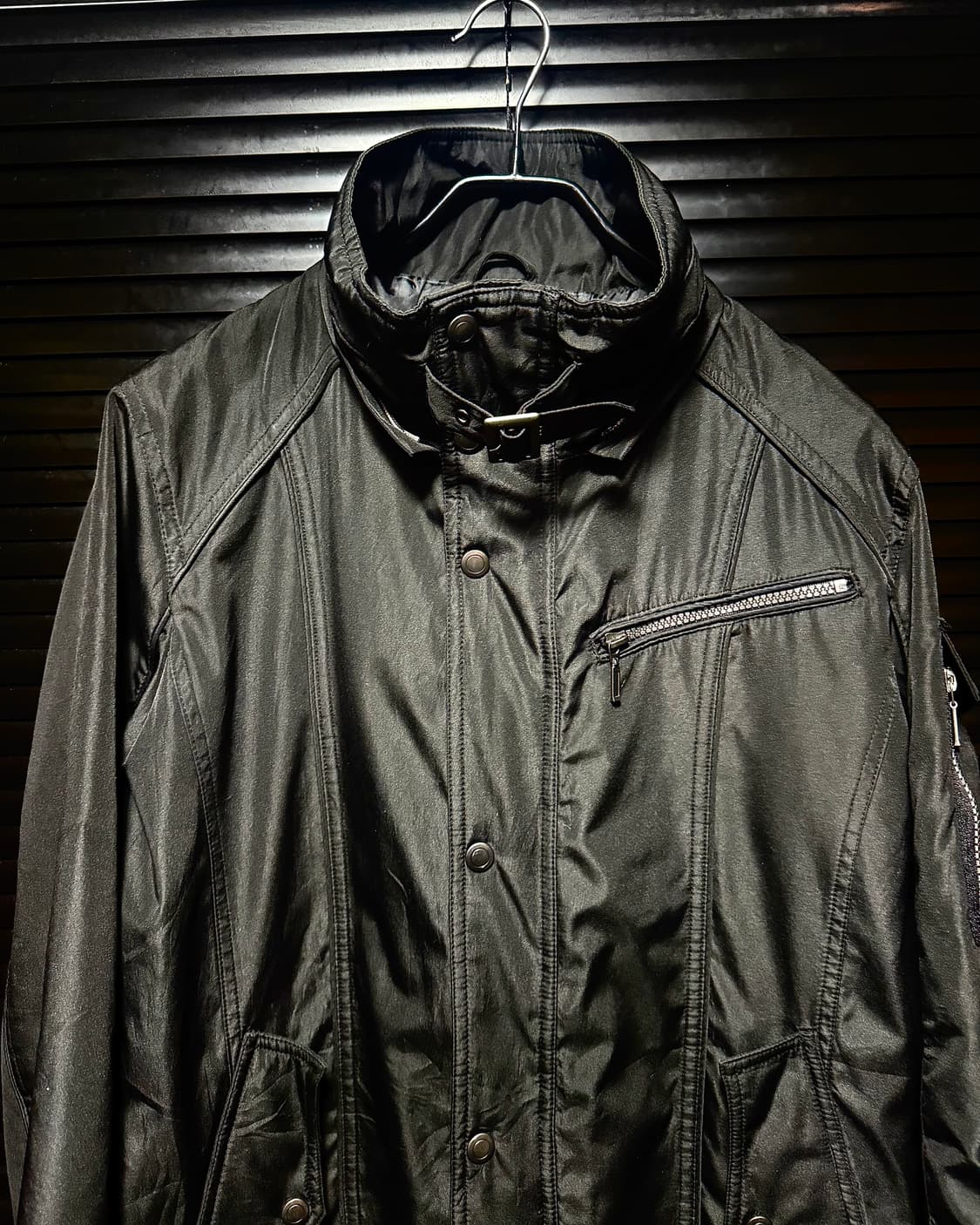 루이스 샤블론 일본 라쿤 퍼 야상 개파카 고스 펑크 락시크 하이넥 지퍼 상품이미지7