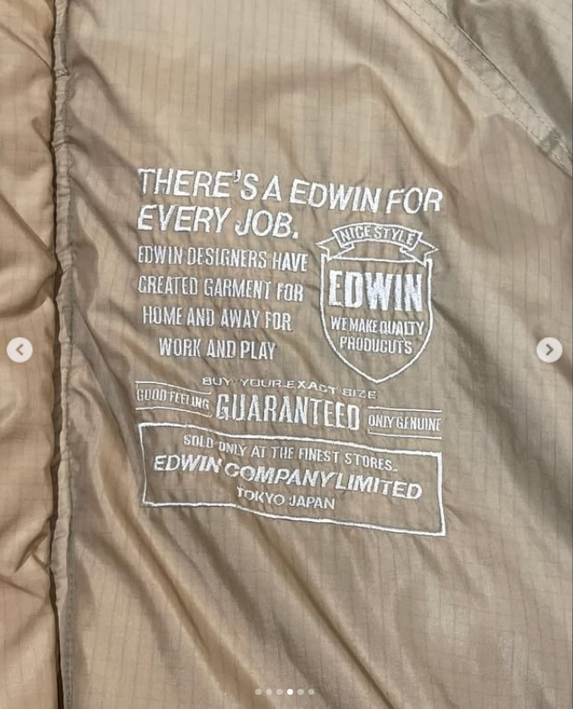 에드윈 립스톱 나일론 다운 후드파카 상품이미지4