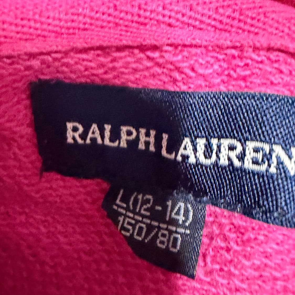 폴로 랄프로렌 핑크 후드집업 키즈 L 상품이미지3